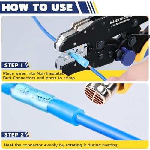 haisstronica 200PCS Marine Grade Heat Shrink Wire Butt Connectors 26-10 AWG | Waterproof Tinned Copper Splice thumbnail 3