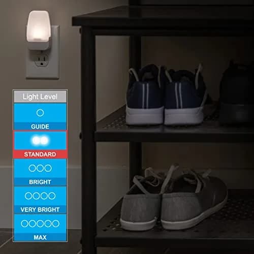 GE Plug-in Night Light with Dusk to Dawn Sensor, 4 Pack | Warm White LED, 0.5W thumbnail 5