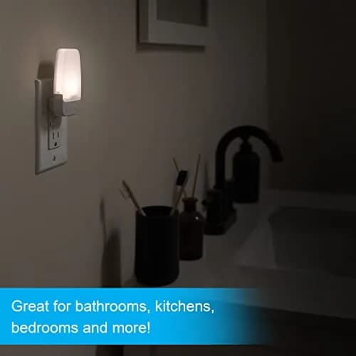 GE Plug-in Night Light with Dusk to Dawn Sensor, 4 Pack | Warm White LED, 0.5W thumbnail 6