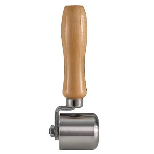 RecPro 2" Steel Roller with Wood Handle for Sealant Tape | RV Roof Repair | Sealant Steel Seam Roller 1-1/2" X 2" Radius Edge thumbnail 6