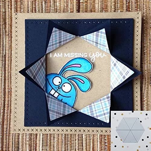 DIY Scrapbooking Artist 1 Pcs Pop up Envelope Cutting Dies | Creative Paper Craft Tool for DIY Scrapbooking & Card Making — Center Pop Up Hexagon