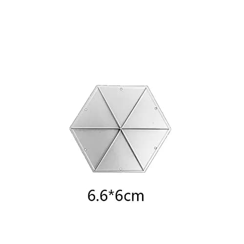 DIY Scrapbooking Artist 1 Pcs Center Pop Up Hexagon Cutting Dies | High-Quality Carbon Steel (1 set, Silver, 10g) thumbnail 13