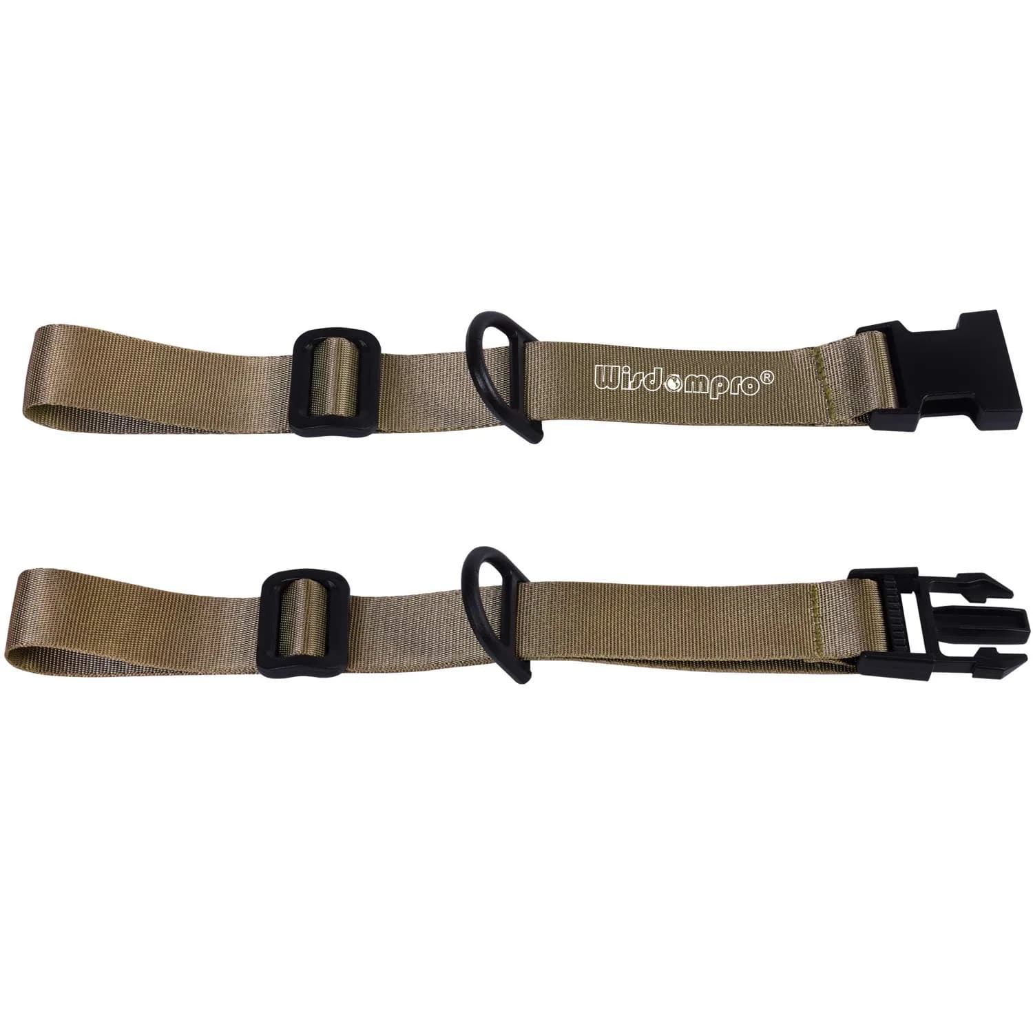 Wisdompro Heavy Duty Backpack Chest Strap, Black | Adjustable Webbing for Outdoor Use — Khaki