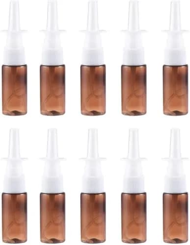 ARTIBETTER 15ml Refillable Nasal Spray Bottle Amber Plastic | Compact Leakproof Mist for Travel & Personal Care thumbnail 1