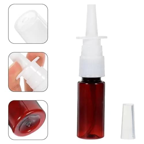 ARTIBETTER 15ml Refillable Nasal Spray Bottle Amber Plastic | Compact Leakproof Mist for Travel & Personal Care thumbnail 8