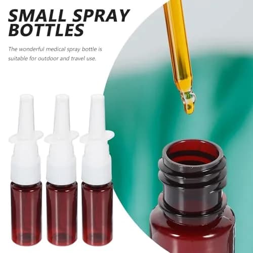 ARTIBETTER 15ml Refillable Nasal Spray Bottle Amber Plastic | Compact Leakproof Mist for Travel & Personal Care thumbnail 9