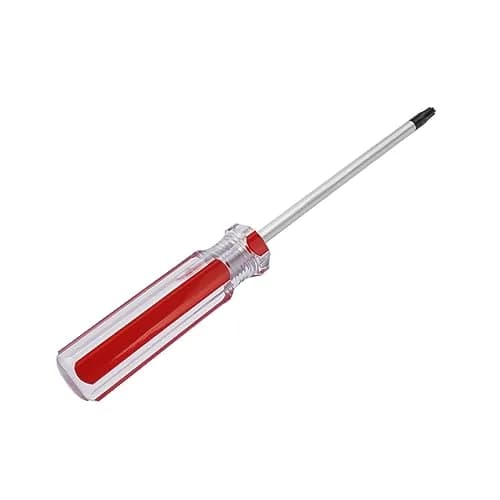 Antrader T20 5mm Magnetic Tip Plastic Grip Torx Security Screwdriver | Chrome Vanadium Steel, Red Handle thumbnail 1