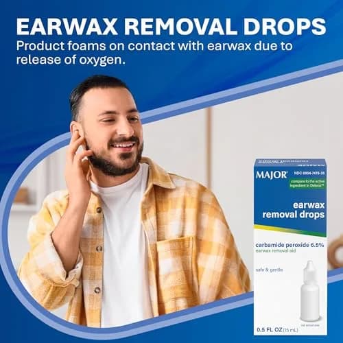 MAJOR Earwax Removal Drops with 6.5% Carbamide Peroxide | Gentle Earwax Softening Aid for Adults & Teens thumbnail 5