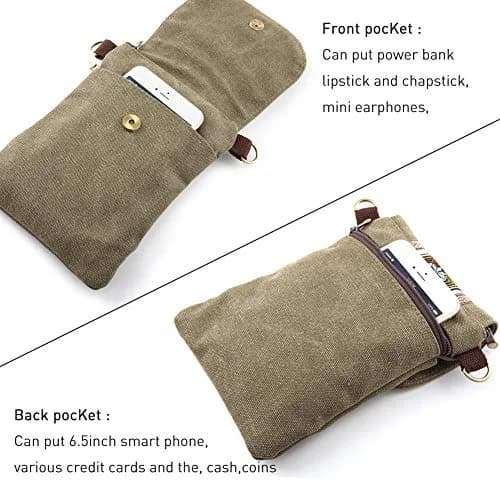 SILKAREA Boho Embroidered Small Crossbody Bag Cell Phone Purse for Women, 20cm (7.9") x 14cm (5.5") | Vintage Ethnic Style thumbnail 6