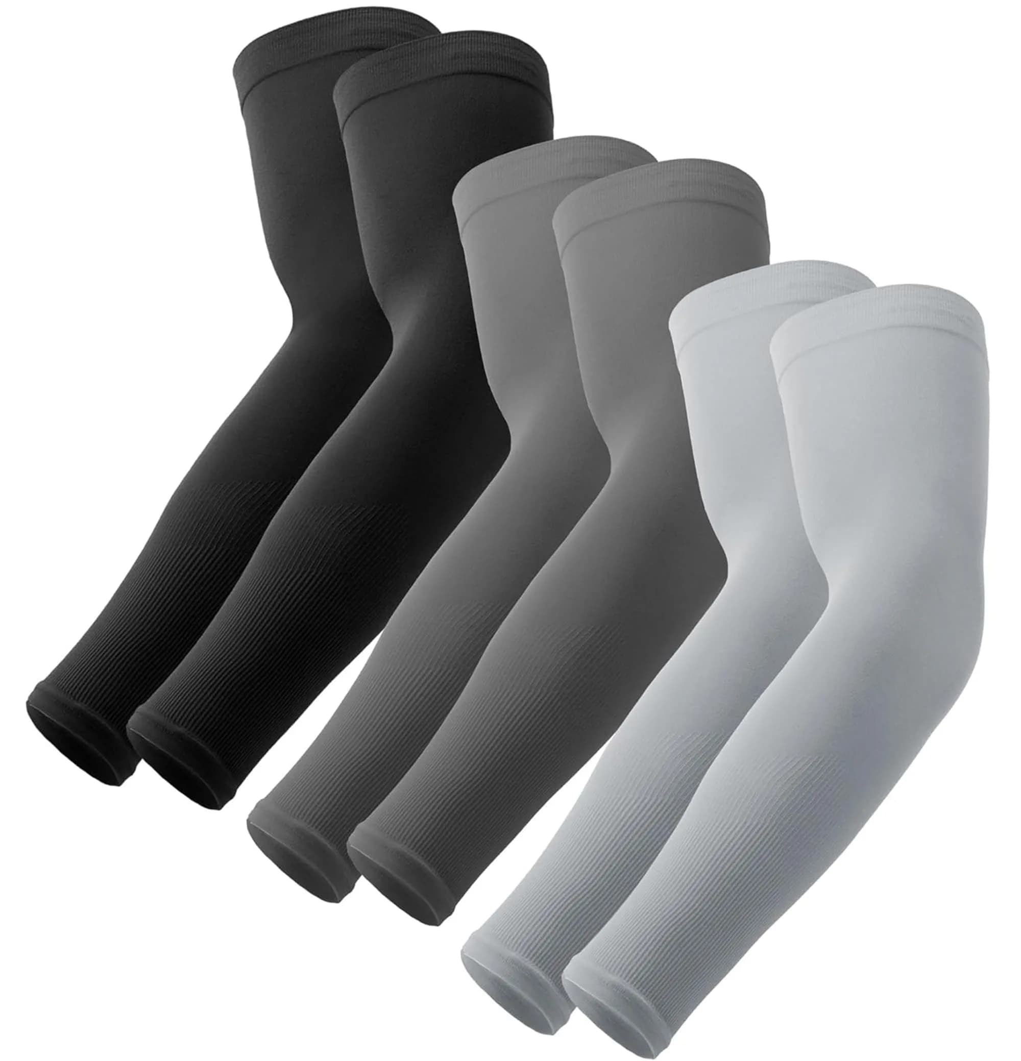 OutdoorEssentials UPF 50+ Cooling Arm Sleeves (3 Pairs, Multi) | Blocks 98% UV Rays - main product image