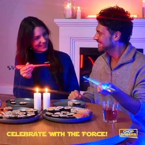 ChopSabers Light Up Lightsaber Chopsticks 2 Pairs (25.4 cm / 10.25 inches) | 8 Color Modes LED thumbnail 6