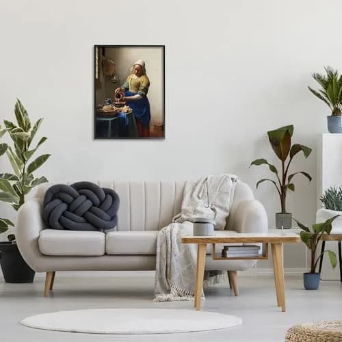 Stupell Industries Vermeer Milkmaid Classical Painting 24 x 30 Inch Framed Giclée Print | Museum Inspired Fine Art thumbnail 2