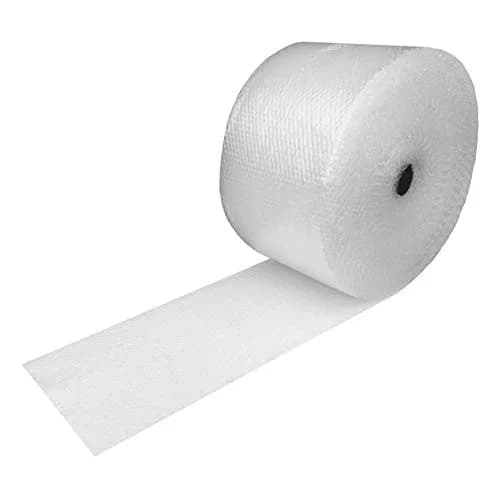 Amazon Basics Perforated Bubble Wrap Roll 30.48 cm x 53.34 m | Small 3/16" Bubbles, Clear thumbnail 3