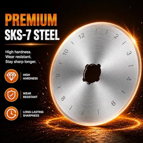 Kingsource 45mm Rotary Cutter Blades 10 Pack | SKS-7 Steel, Sharp & Durable Replacement Blades for Quilting, Sewing, Fabric Cutting thumbnail 3