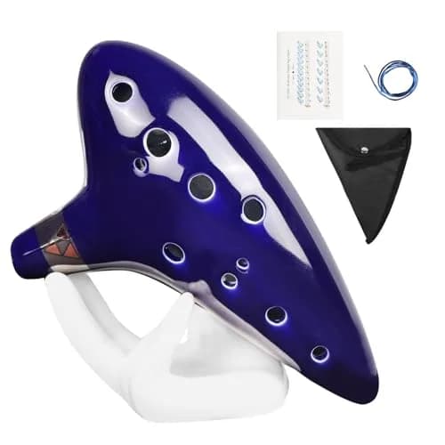 Mr.Power 12-Hole Alto C Ocarina Flute | 16 cm (6.3 inches) Ceramic Instrument for Beginners and Zelda Fans thumbnail 1