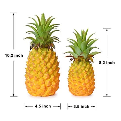 Lvydec Realistic Artificial Pineapple Decoration 21 cm (8.2") | Lifelike Plastic Fruit for Home & Party thumbnail 4
