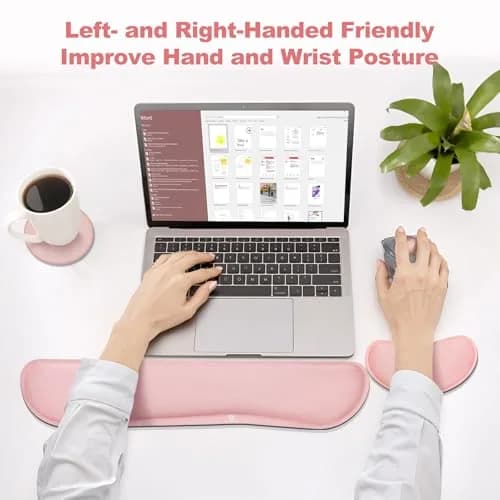 Gimars Pink Wrist Rest Support for Keyboard & Mouse | Ergonomic Memory Foam, Supportive & Durable thumbnail 8