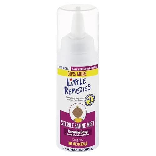 Little Remedies Sterile Baby Saline Nasal Mist 3 Fl Oz (88.7 ml) | Safe for Newborns, Drug-Free Nasal Relief thumbnail 1