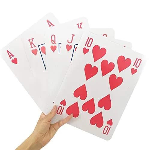 Yuanhe Jumbo Giant Playing Card Deck - 8x11 Inch Oversized Cards for Kids & Adults thumbnail 1