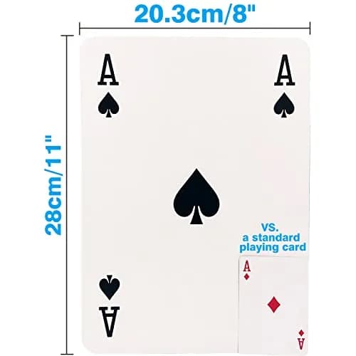 Yuanhe Jumbo Giant Playing Card Deck - 8x11 Inch Oversized Cards for Kids & Adults thumbnail 4