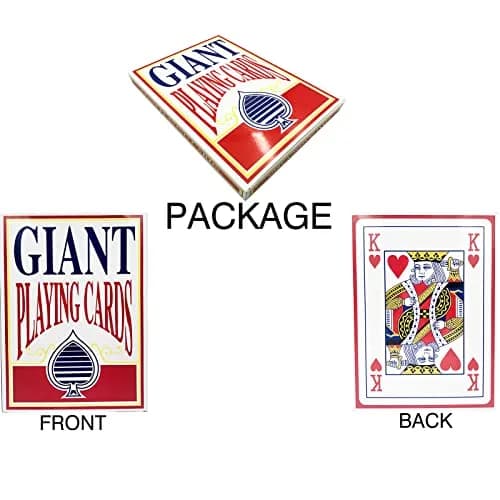 Yuanhe Jumbo Giant Playing Card Deck - 8x11 Inch Oversized Cards for Kids & Adults thumbnail 3