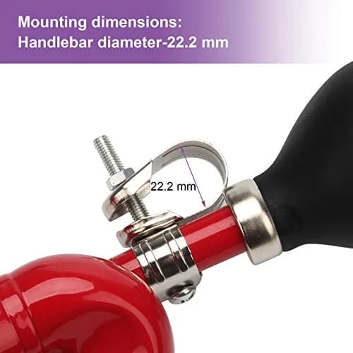 Coolrunner Bugle Horn, Retro Clown Horn, Kids Bike Horn - 18cm (7") Red | Classic Loud Squeaker for Bikes & Scooters thumbnail 3