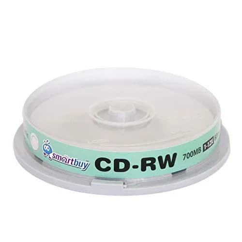 Smartbuy CD-RW 10 Pack 700MB 80Min | High-Speed Rewritable Discs for Data & Audio thumbnail 1