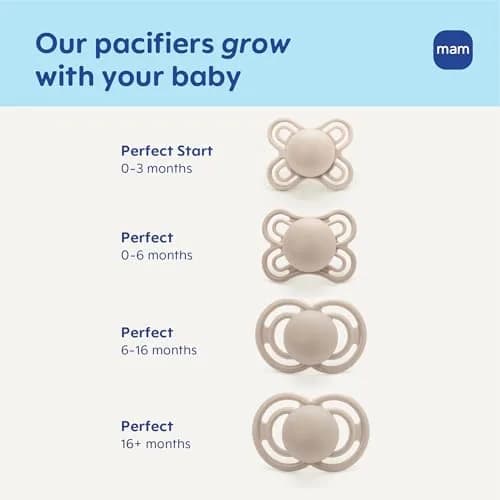 MAM Perfect Baby Premium Pacifier 16+ Months, Extra Thin Nipple, 2 Count | Developed with Orthodontists & Pediatric Dentists thumbnail 7
