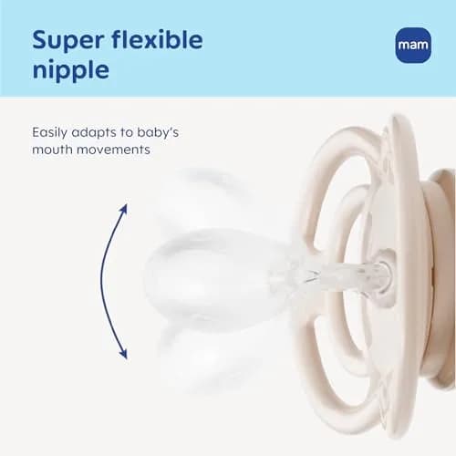 MAM Perfect Baby Premium Pacifier 16+ Months, Extra Thin Nipple, 2 Count | Developed with Orthodontists & Pediatric Dentists thumbnail 3