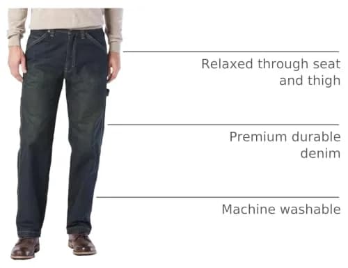 Levi Strauss Signature Gold Men's Carpenter Jeans, Centurion, 31W x 30L | Built-in Hammer Loop & Utility Pockets thumbnail 4
