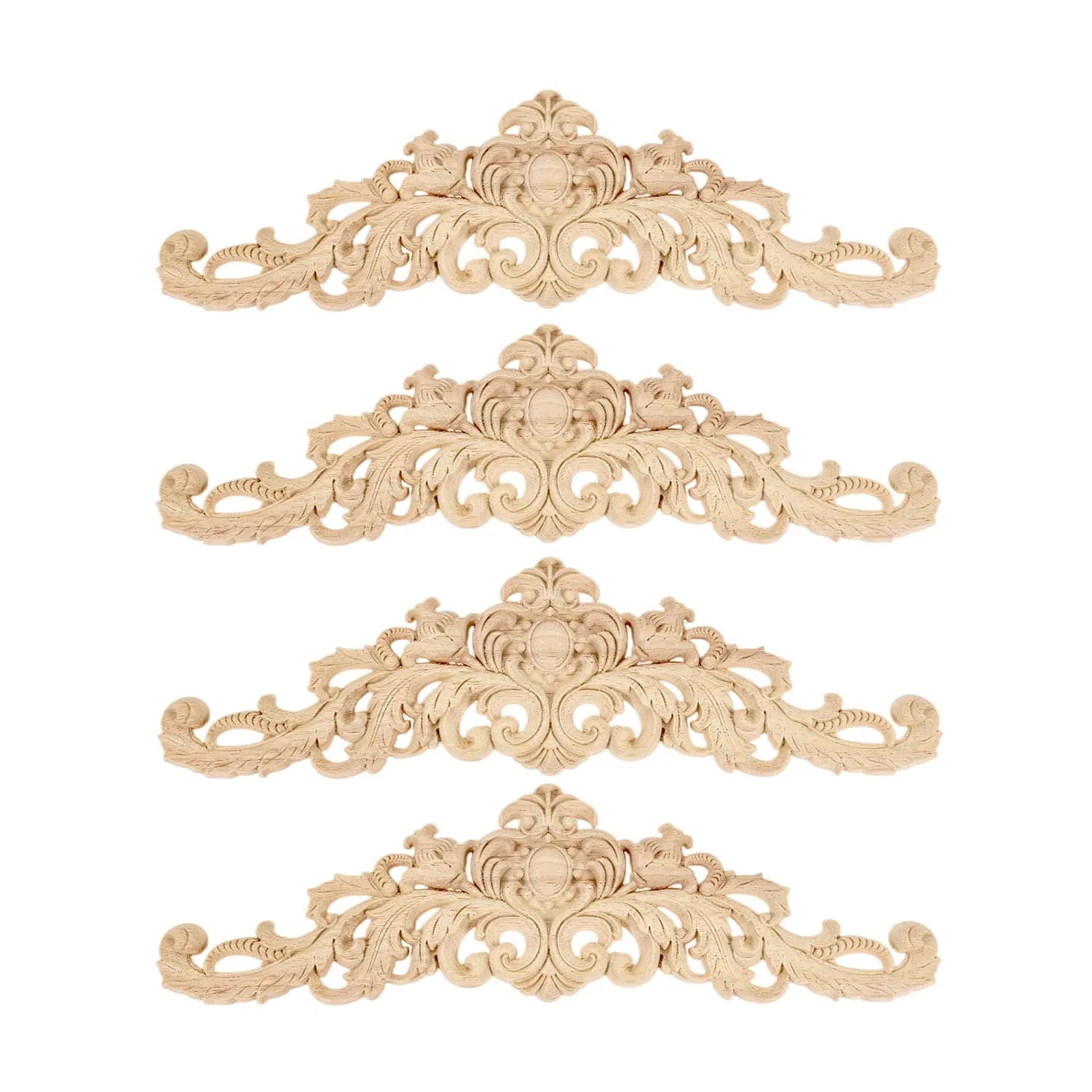 MUXSAM Wood Carved Appliques 40cm (15.75"x4.33") | Vintage Furniture Decals for DIY Projects - main product image