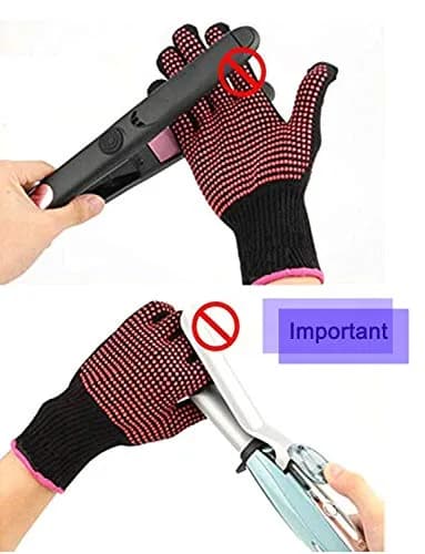 AFT90 Heat Resistant Styling Glove for Curling Iron & Flat Iron, Pink, 1 Piece | Protects Hands Up to 300°C thumbnail 4
