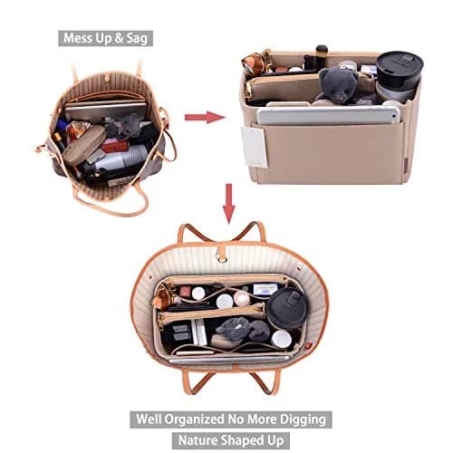 ZTUJO Slender Large Felt Purse Organizer Insert 3.35" (8.5 cm) | Keeps Handbags Shipshape thumbnail 5