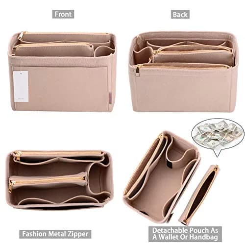 ZTUJO Slender Large Felt Purse Organizer Insert 3.35" (8.5 cm) | Keeps Handbags Shipshape thumbnail 2