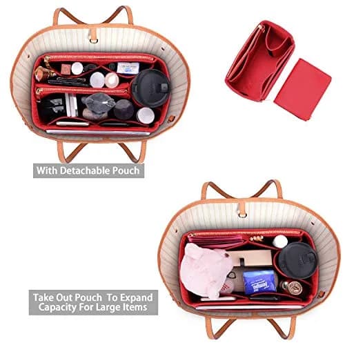 ZTUJO X-Large Felt Purse Organizer for Handbags & Totes | 6 Color Options, Removable Middle Section, Fits Speedy 40 & Neverfull GM thumbnail 4