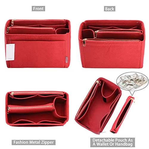 ZTUJO X-Large Felt Purse Organizer for Handbags & Totes | 6 Color Options, Removable Middle Section, Fits Speedy 40 & Neverfull GM thumbnail 2