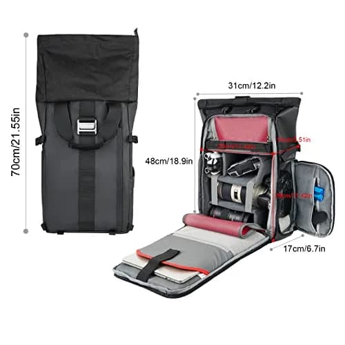 Besnfoto Waterproof Camera Backpack for Photographer | Laptop & Rain Cover Included thumbnail 6