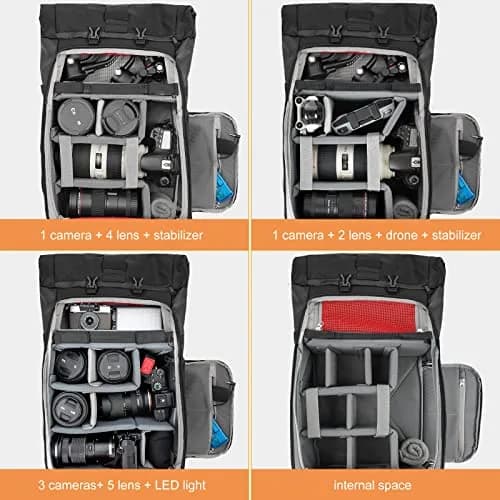 Besnfoto Waterproof Camera Backpack for Photographer | Laptop & Rain Cover Included thumbnail 2