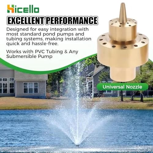 Hicello Brass Fountain Nozzle for Ponds & Water Gardens | 1 Inch (G1/DN25) Inlet, 1.26 Inch Outlet thumbnail 6