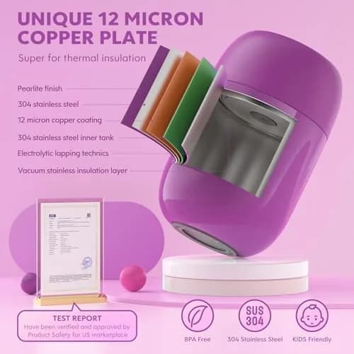 DaCool Insulated Food Jar 16 oz | Vacuum Stainless Steel Kids Thermo Leak Proof thumbnail 2