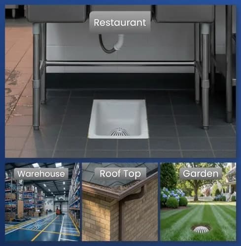 Leyso Heavy Duty Aluminum Dome Floor Drain Cover and Drain Strainer 5-1/4" | Durable Outdoor Drain Cover for Restaurant & Home thumbnail 4