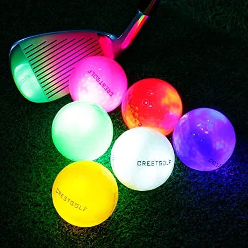 Crestgolf Glowing LED Golf Ball 6 Pack | Bright Night Glow for Golf Practice & Night Golf thumbnail 7