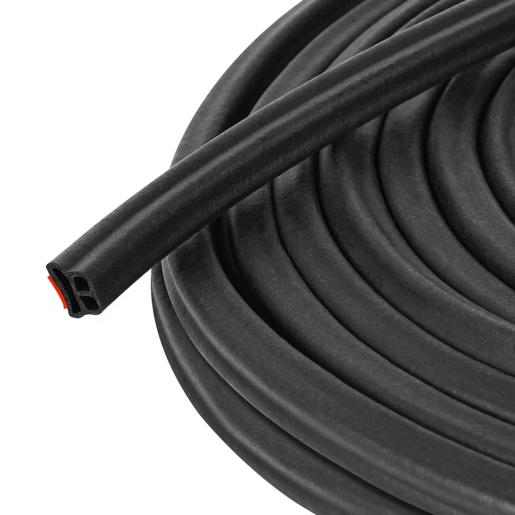 CloudBuyer Universal Car Weather Stripping 16.5ft | L-Shape EPDM Rubber Seal for Doors, Windows, Engine Hood — 16.5 Feet Long
