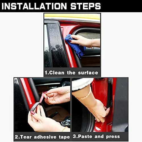 CloudBuyer Universal Car Weather Stripping 16.5ft | L-Shape EPDM Rubber Seal for Doors, Windows, Engine Hood thumbnail 8