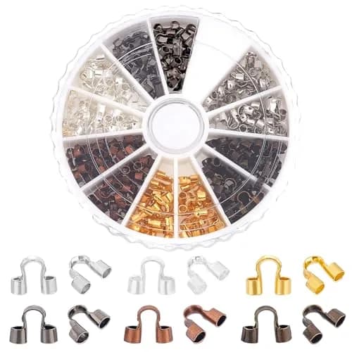 PH PandaHall Jewelry Wire Guardians 240 pcs 6 Colors Brass Wire Protectors | Horseshoe Shape for Jewelry DIY thumbnail 1