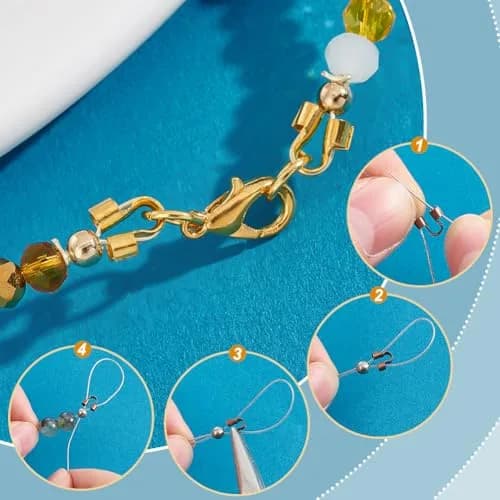 PH PandaHall Jewelry Wire Guardians 240 pcs 6 Colors Brass Wire Protectors | Horseshoe Shape for Jewelry DIY thumbnail 4