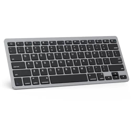 OMOTON Wireless Keyboard for iPad, iPad Pro, Air, Mini | Compact Ultra Slim Size & Bluetooth thumbnail 1