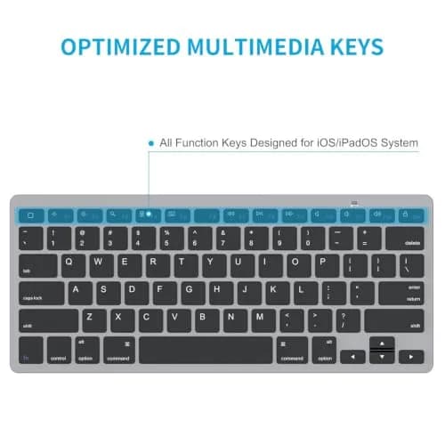 OMOTON Wireless Keyboard for iPad, iPad Pro, Air, Mini | Compact Ultra Slim Size & Bluetooth thumbnail 3