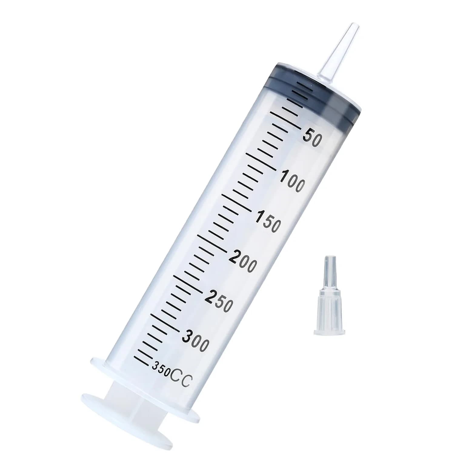 A AKRAF 300ml Large Plastic Syringe with Tip Adapter | Sterile, Individually Sealed for Precise Dispensing
