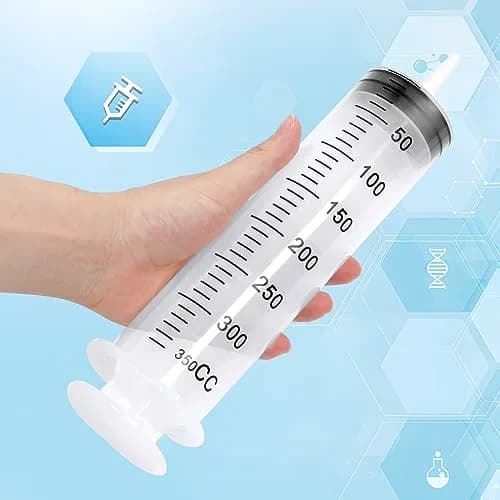 A AKRAF 300ml Large Plastic Syringe with Tip Adapter | Sterile, Individually Sealed for Precise Dispensing thumbnail 6